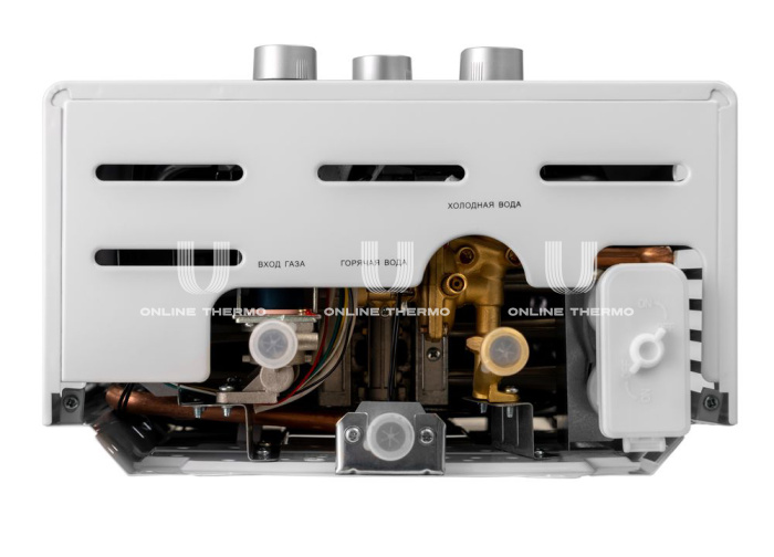Проточный газовый водонагреватель (газовая колонка) Haier IGW 10 B, GD0FP3E0WRU, открытая камера, электророзжиг 