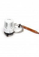 Термостатическая головка (термостат) Uni-fitt 470E0000, жидкостная, М30х1.5, с погружным/накладным датчиком, белая 