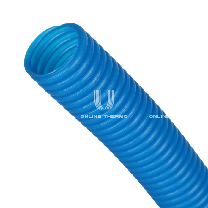Труба гофрированная Stout ПНД, цвет синий, наружным диаметром 23 мм для труб диаметром 16 мм 