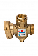 Термостатический смесительный клапан Stout SVM-0050-327007 НР-НР-НГ 1"-1"-1"1/2, Kvs 3.2, PN10, 70°С, для твердотопливных котлов 