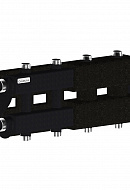 Модульный распределительный коллектор Gidruss (Гидрусс) MK-100-4DU.EPP, до 100 кВт, конструкционная сталь, с термоизоляцией, черный муар 
