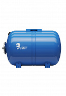 Гидроаккумулятор (расширительный бак) для водоснабжения Wester WAO80, 80 л, cиний, горизонтальный, напольный на ножках 