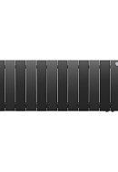 Биметаллический дизайн радиатор Royal Thermo PianoForte VD 300 Noir Sable (черный) VDR80 - 14 секций, нижнее правое подключение, 80мм 
