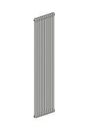 Стальной трубчатый радиатор Irsap Tesi 2 RR218000603A430N01 21800/06 T30 3/4", боковой, серый, с креплением 