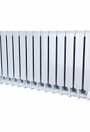 Биметаллический радиатор STOUT Space 500, белый - 14 секций, нижнее правое подключение 