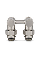 Узел нижнего подключения Varmega VMDV20-500415, 1/2"×3/4"EK НР, угловой, матовый никель 