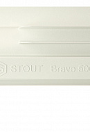 Алюминиевый радиатор STOUT Bravo 500, белый - 13 секций, боковое подключение 