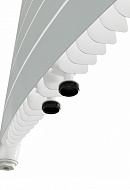Биметаллический радиатор Rifar Convex Ventil 500, белый - 18 секций, нижнее центральное подключение 