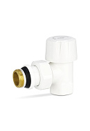 Термостатический клапан (терморегулятор) Varmega VMDV05-110404, 1/2" ВР-НР, угловой, белый 