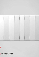 Биметаллический дизайн радиатор Royal Thermo PianoForte 300 Bianco Traffico (белый) - 8 секций, боковое подключение 