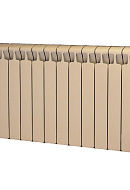 Биметаллический радиатор секционный Rifar Monolit 500, боковое подключение - 12 секций, айвори 