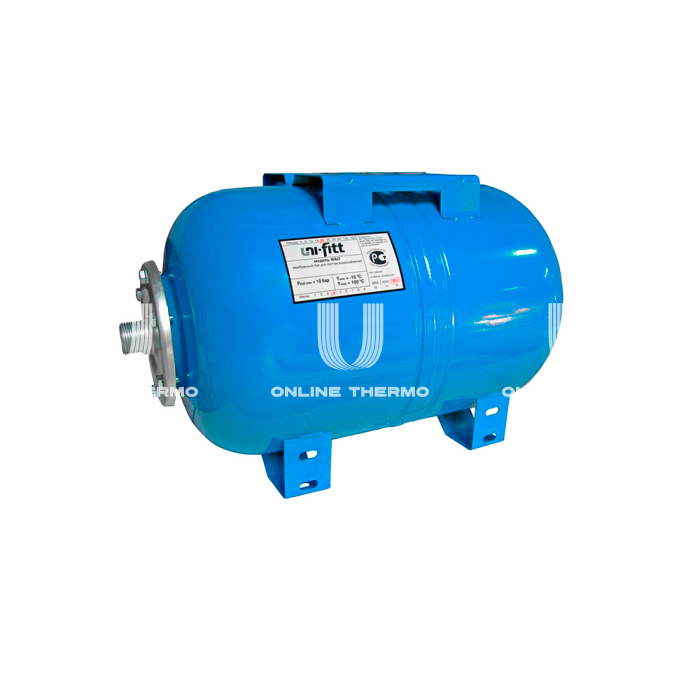 Гидроаккумулятор (расширительный бак) для водоснабжения Uni-Fitt WAO150, 150 л, синий, горизонтальный, на ножках 