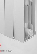 Биметаллический дизайн радиатор Royal Thermo PianoForte 200 Bianco Traffico (белый) - 18 секций, боковое подключение 