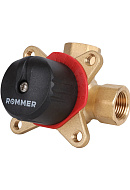 Трехходовой поворотный клапан Rommer RVM-0003-002515 ВР 1/2", Kvs 2.5 