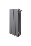 Биметаллический дизайн-радиатор Royal Thermo PianoForte 500 VR80, серый - 4 секции, нижнее подключение 