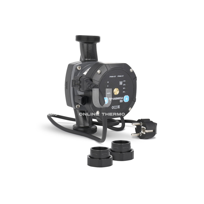 Насос энергоэффективный Varmega VMCP03 2E 25/80 180, VMCP03-25801803, с гайками и термоизоляцией 