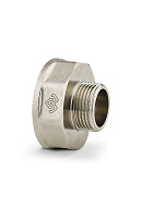 Переходник с внутренней и наружной резьбой Varmega ВР-НР под ключ 1 1/2"x1", VMTF25-N000806, никелированный 