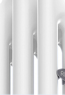 Стальной трубчатый радиатор Rifar Tubog 3037/12 RAL 9016 3/4", нижний, белый, в комплекте термостатический клапан 