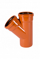 Тройник 45º PVC-U (НПВХ) Ostendorf KG KGEA 220300 D110х110 мм 
