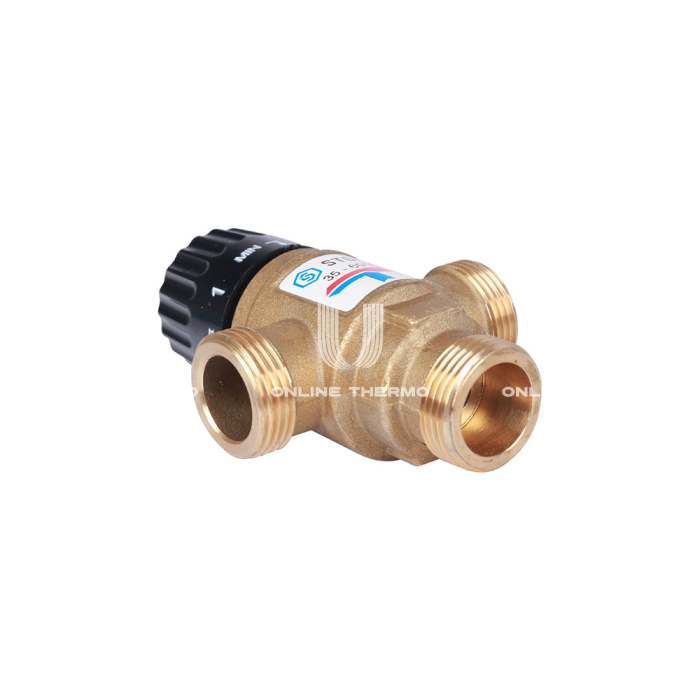 Термостатический смесительный клапан Stout SVM-0120-166020 DN20 НР 3/4", Kvs 1.6, PN10, 35-60°С 