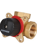 Трехходовой поворотный клапан Rommer RVM-0003-010025 ВР 1", Kvs 10 
