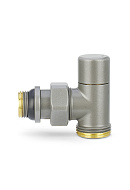 Запорный радиаторный клапан Varmega VMDV03-310415, 1/2"×3/4"ЕК НР, угловой, серый 