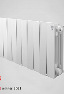 Биметаллический дизайн радиатор Royal Thermo PianoForte 300 Bianco Traffico (белый) - 12 секций, боковое подключение 