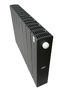Биметаллический радиатор секционный Rifar Supremo Ventil 350 SVR, нижнее правое подключение - 14 секций, антрацит 