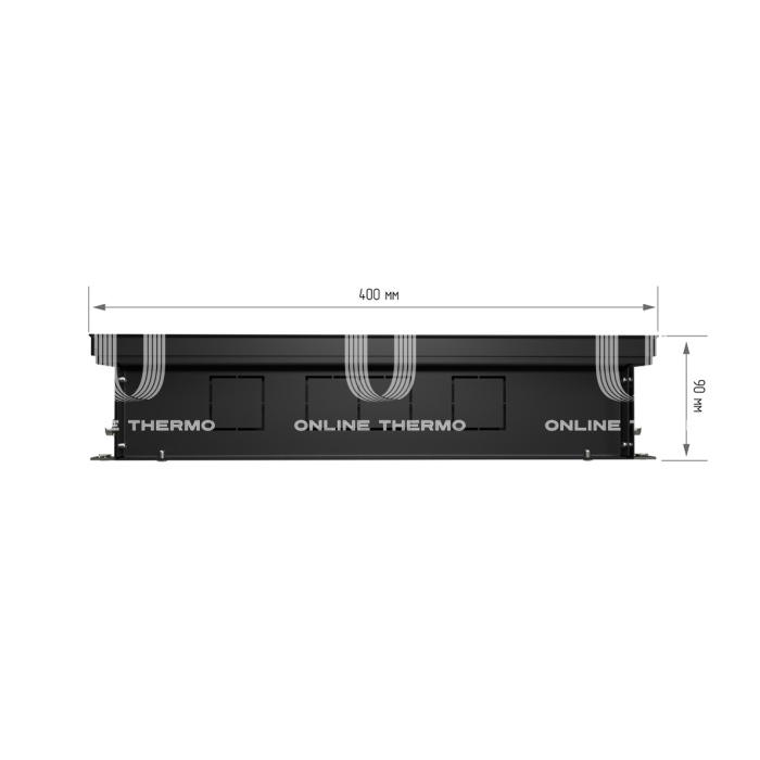 Конвектор внутрипольный Royal Thermo ATRIUM RT-A-90/400/2600-DG-U-LB, с естественной конвекцией, без вентилятора 