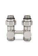 Узел нижнего подключения Varmega VMDV21-500415, 1/2"×3/4"EK НР, прямой, матовый никель 