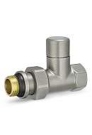 Запорный радиаторный клапан Varmega VMDV04-310404, 1/2" ВР-НР, прямой, серый 