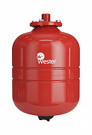 Расширительный бак для отопления Wester WRV8, 8 л, красный, вертикальный, подвесной 