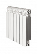 Биметаллический радиатор Global Style Plus 350, белый - 8 секций, боковое подключение 