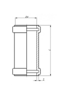 Муфта ремонтная PP (полипропилен) Ostendorf HT HTU 115500 D110 мм 