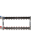 Распределительный коллектор (группа) для отопления Rommer RMS-3210-000011 ВР 1", на 11 контуров 3/4" EK, нержавеющая сталь 