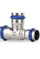 Тройник раструбный Varmega Inox Press переходной VM719282822, 28×28×22 мм 