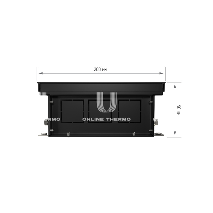 Конвектор внутрипольный Royal Thermo ATRIUM RT-A-90/200/4000-DG-U-NA, с естественной конвекцией, без вентилятора 