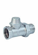 Запорный радиаторный клапан ручной Giacomini R15X036, 1 1/4", ВР-НР, прямой, хромированный 