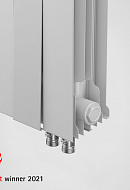 Биметаллический дизайн радиатор Royal Thermo PianoForte 300 Bianco Traffico (белый) VDR - 16 секций, нижнее правое подключение 