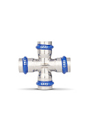 Крестовина раструбная Varmega Inox Press VM724002222, 22×22×22×22 мм 