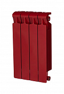Биметаллический радиатор секционный Rifar Monolit 500, боковое подключение - 4 секции, RAL 3011 бордо 