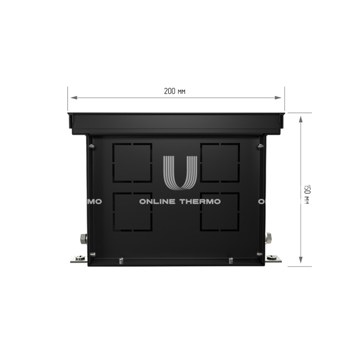 Конвектор внутрипольный Royal Thermo ATRIUM RT-A-150/200/1800-DG-U-BL, с естественной конвекцией, без вентилятора 