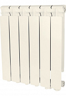Алюминиевый радиатор STOUT Bravo 500, белый - 14 секций, нижнее правое подключение 