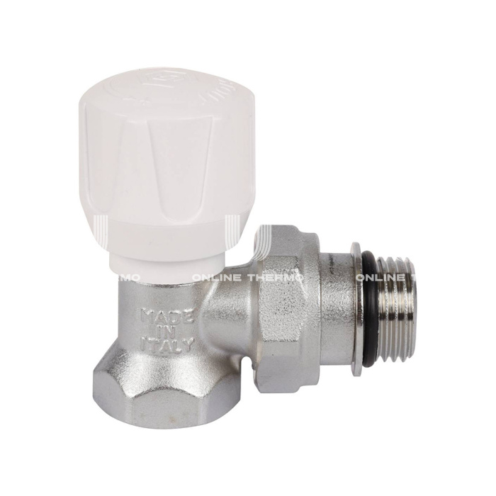 Радиаторный клапан (вентиль) ручной регулировки Stout SVR-2102-100015 1/2" ВР-НР, угловой, с уплотнением 