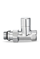 Радиаторный клапан ручной регулировки Varmega VMDV02-410404, 1/2" ВР-НР, прямой, хромированный 