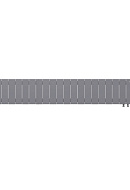 Биметаллический дизайн радиатор Royal Thermo PianoForte VD 200 Silver Satin (серый) VDR80 - 20 секций, нижнее правое подключение, 80мм 