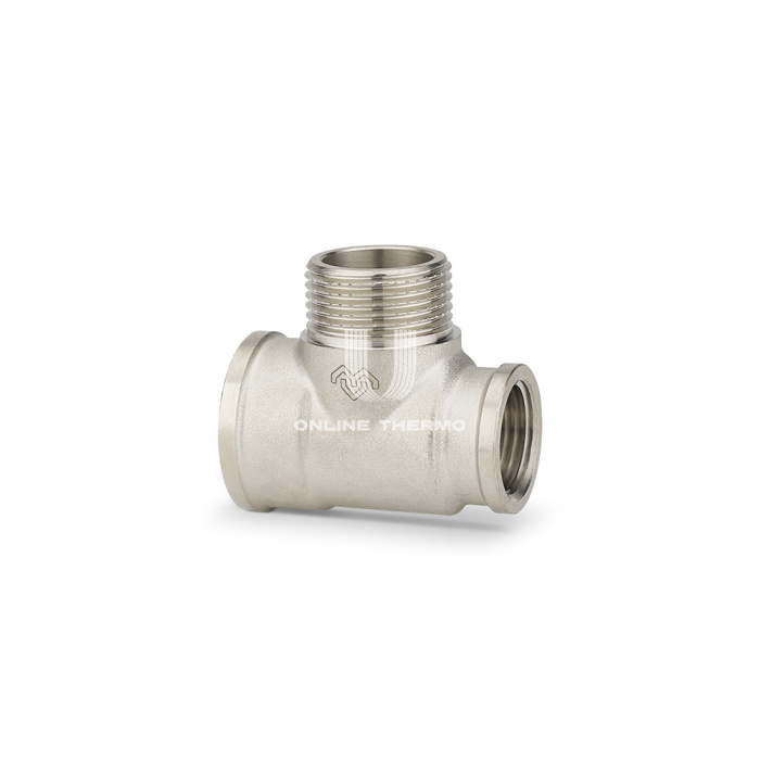 Тройник переходной с внутренней и наружной резьбой Varmega ВР-НР-ВР 3/4"x3/4"x1/2", VMTF16-N050504, никелированный 