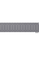 Биметаллический дизайн радиатор Royal Thermo PianoForte VD 200 Silver Satin (серый) VDR80 - 16 секций, нижнее правое подключение, 80мм 