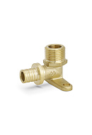 Угольник настенный (водорозетка) с наружной резьбой Varmega Slide-fit VM522001604, 16×1/2", с креплением, аксиальный 