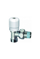 Радиаторный клапан ручной регулировки FAR FV 1050 C12, 1/2" М24х19 НР, угловой, хромированный 